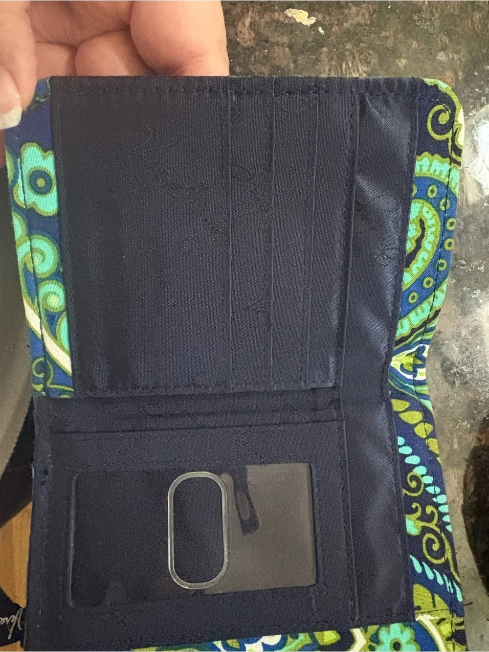Vera Bradley Quilted  Wallet Bermuda Blue - Picture 2 of 3